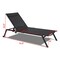 Adjustable Outdoor Patio Lounge Chaise Armless Sling Chair Folding Design